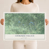 Map of Cherokee Village, Arkansas, 12 x 18 inch unframed archival matte print