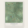 Cincinnati, Arkansas map print, the full design