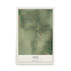 Map of Colt, Arkansas, 12 x 18 inch unframed archival matte print