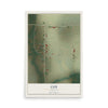 Map of Coy, Arkansas, 12 x 18 inch unframed archival matte print