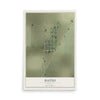 Map of Datto, Arkansas, 12 x 18 inch unframed archival matte print