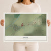 Map of Dell, Arkansas, 12 x 18 inch unframed archival matte print