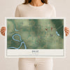 Map of Diaz, Arkansas, 12 x 18 inch unframed archival matte print