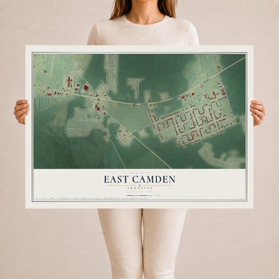 Map of East Camden, Arkansas, 24 x 36 inch unframed archival matte print