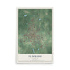 Map of El Dorado, Arkansas, 12 x 18 inch unframed archival matte print