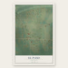El Paso, Arkansas map print, the full design