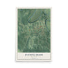 Map of Evening Shade, Arkansas, 12 x 18 inch unframed archival matte print
