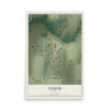 Map of Fisher, Arkansas, 12 x 18 inch unframed archival matte print