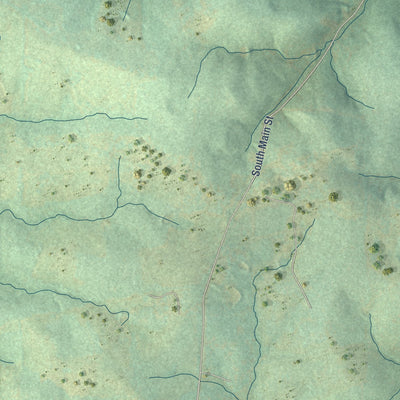 Second close-up of the map of Franklin, Arkansas print showing more streets and buildings