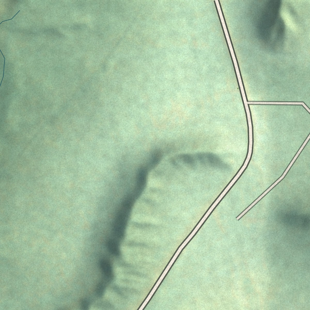 Second close-up of the map of Gilbert, Arkansas print showing more streets and buildings