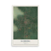 Map of Hamburg, Arkansas, 12 x 18 inch unframed archival matte print