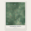Harmony Grove, Arkansas map print, the full design