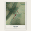Jerome, Arkansas map print, the full design