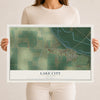 Map of Lake City, Arkansas, 12 x 18 inch unframed archival matte print