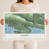 Map of London, Arkansas, 12 x 18 inch unframed archival matte print