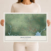 Map of Magazine, Arkansas, 12 x 18 inch unframed archival matte print
