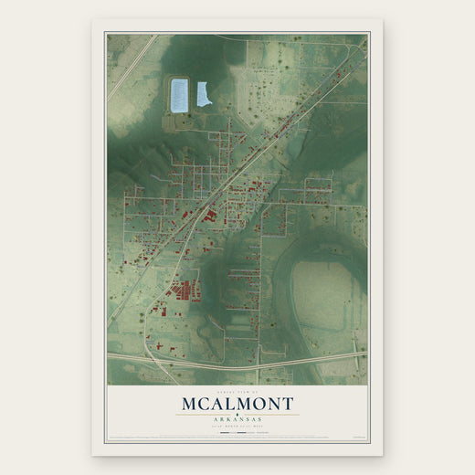 McAlmont, Arkansas map print, the full design