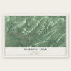 Morning Star, Arkansas map print, the full design