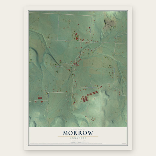 Morrow, Arkansas map print, the full design