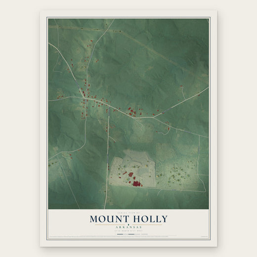 Mount Holly, Arkansas map print, the full design