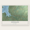 New Blaine, Arkansas map print, the full design
