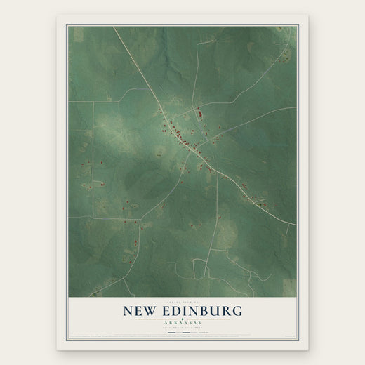 New Edinburg, Arkansas map print, the full design