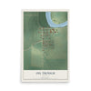 Map of Oil Trough, Arkansas, 12 x 18 inch unframed archival matte print