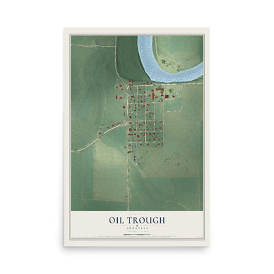 Map of Oil Trough, Arkansas, 12 x 18 inch unframed archival matte print