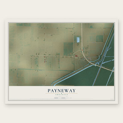 Payneway, Arkansas map print, the full design