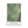 Map of Pleasant Plains, Arkansas, 12 x 18 inch unframed archival matte print