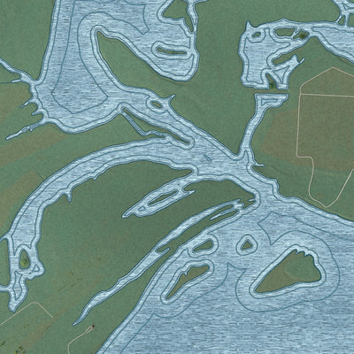 Close-up of the map of Pleasant View, Arkansas print showing street and building detail