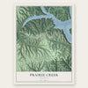 Prairie Creek, Arkansas map print, the full design