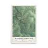 Map of Ravenden Springs, Arkansas, 12 x 18 inch unframed archival matte print
