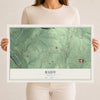 Map of Rudy, Arkansas, 12 x 18 inch unframed archival matte print