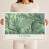 Map of Salesville, Arkansas, 12 x 18 inch unframed archival matte print