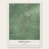 Springhill, Arkansas map print, the full design