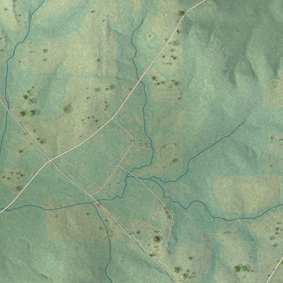 Second close-up of the map of Star City, Arkansas print showing more streets and buildings