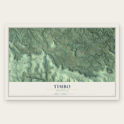 Timbo, Arkansas map print, the full design