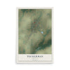 Map of Tuckerman, Arkansas, 12 x 18 inch unframed archival matte print