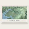 Tumbling Shoals, Arkansas map print, the full design