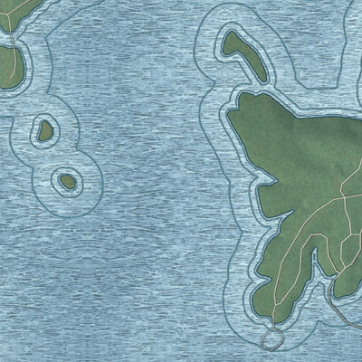 Close-up of the map of Tumbling Shoals, Arkansas print showing street and building detail