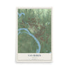 Map of Van Buren, Arkansas, 12 x 18 inch unframed archival matte print