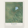 Walcott, Arkansas map print, the full design