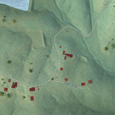 Close-up of the map of Warm Springs, Arkansas print showing street and building detail