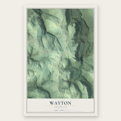 Wayton, Arkansas map print, the full design