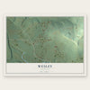 Wesley, Arkansas map print, the full design