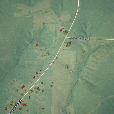 Second close-up of the map of Willisville, Arkansas print showing more streets and buildings