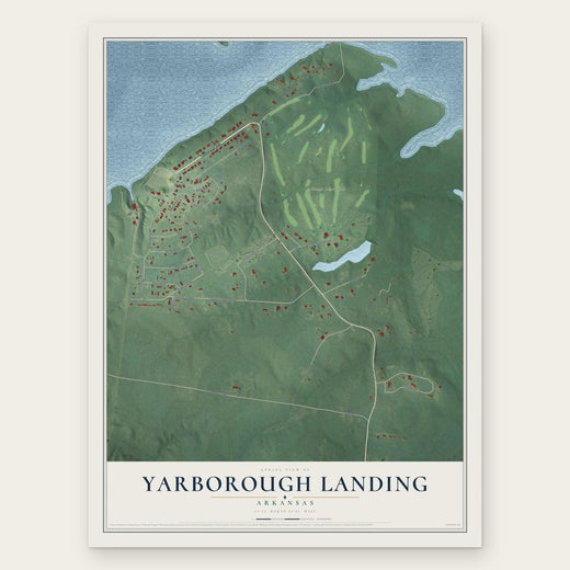 Yarborough Landing, Arkansas map print, the full design