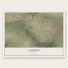 Aguila, Arizona map print, the full design