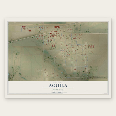 Aguila, Arizona map print, the full design
